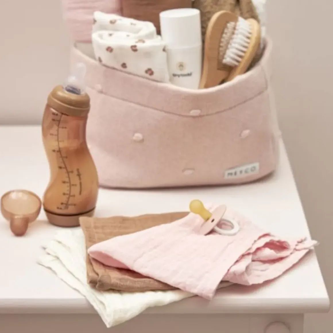 Meyco Washandjes Uni Offwhite/Soft Pink/Toffee