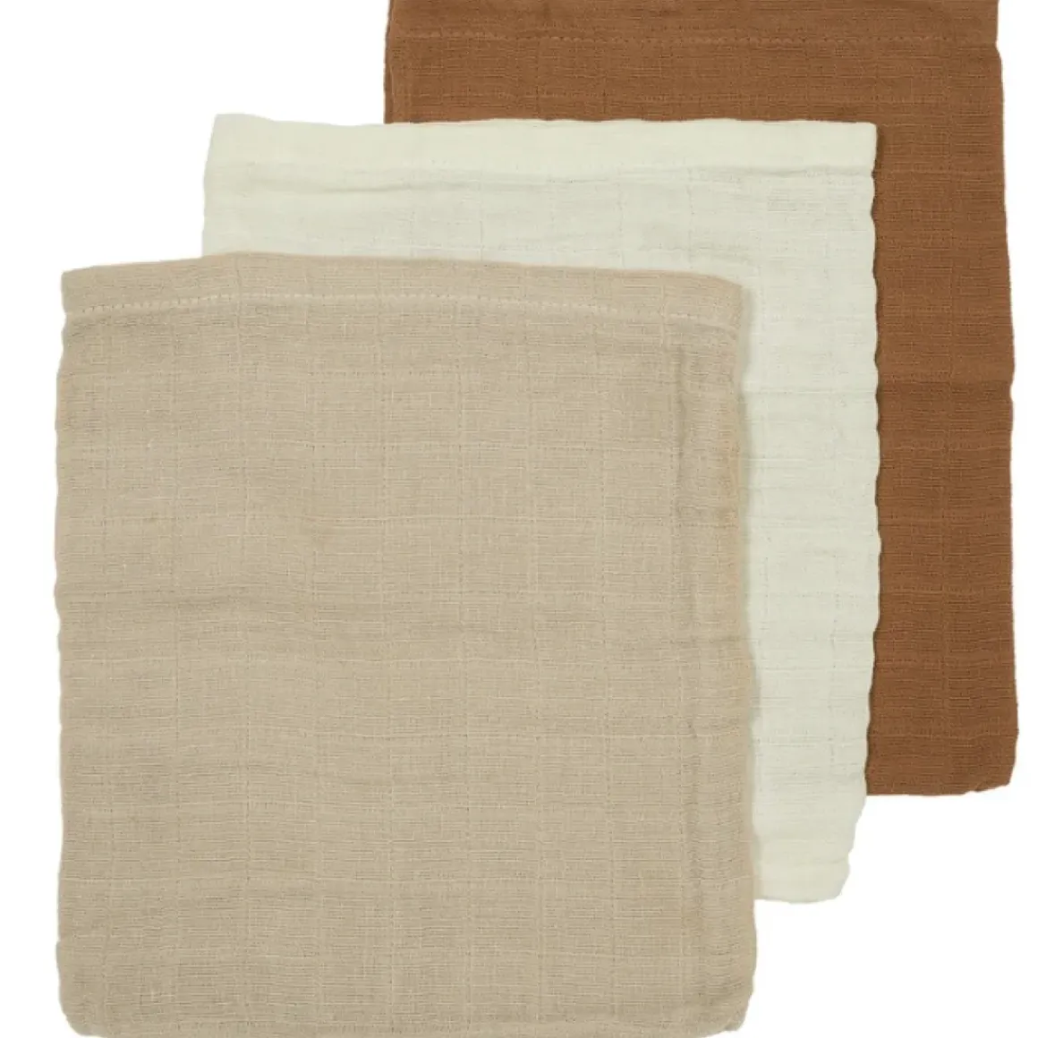 Meyco Washandjes Uni Offwhite/Sand/Toffee