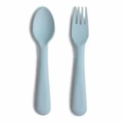 Mushie Bestek Vork En Lepel Powder Blue