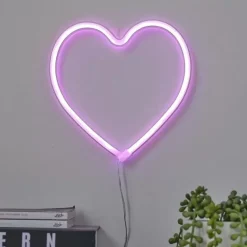 Parisian Love Roze Neon Lamp Hart - Romantische Verlichting