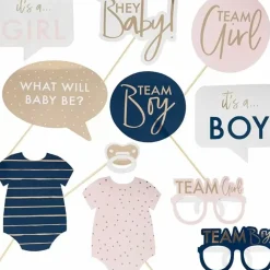 Party Props Met Stickers Gender Reveal (10St) Ginger Ray