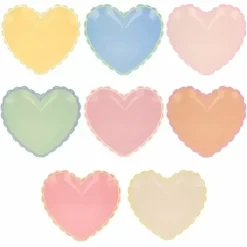 Pastel Hearts Gebaksbordjes Van Meri Meri (8St)