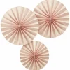 Pastel Perfection Paper Fans Lichtroze (3St) Ginger Ray