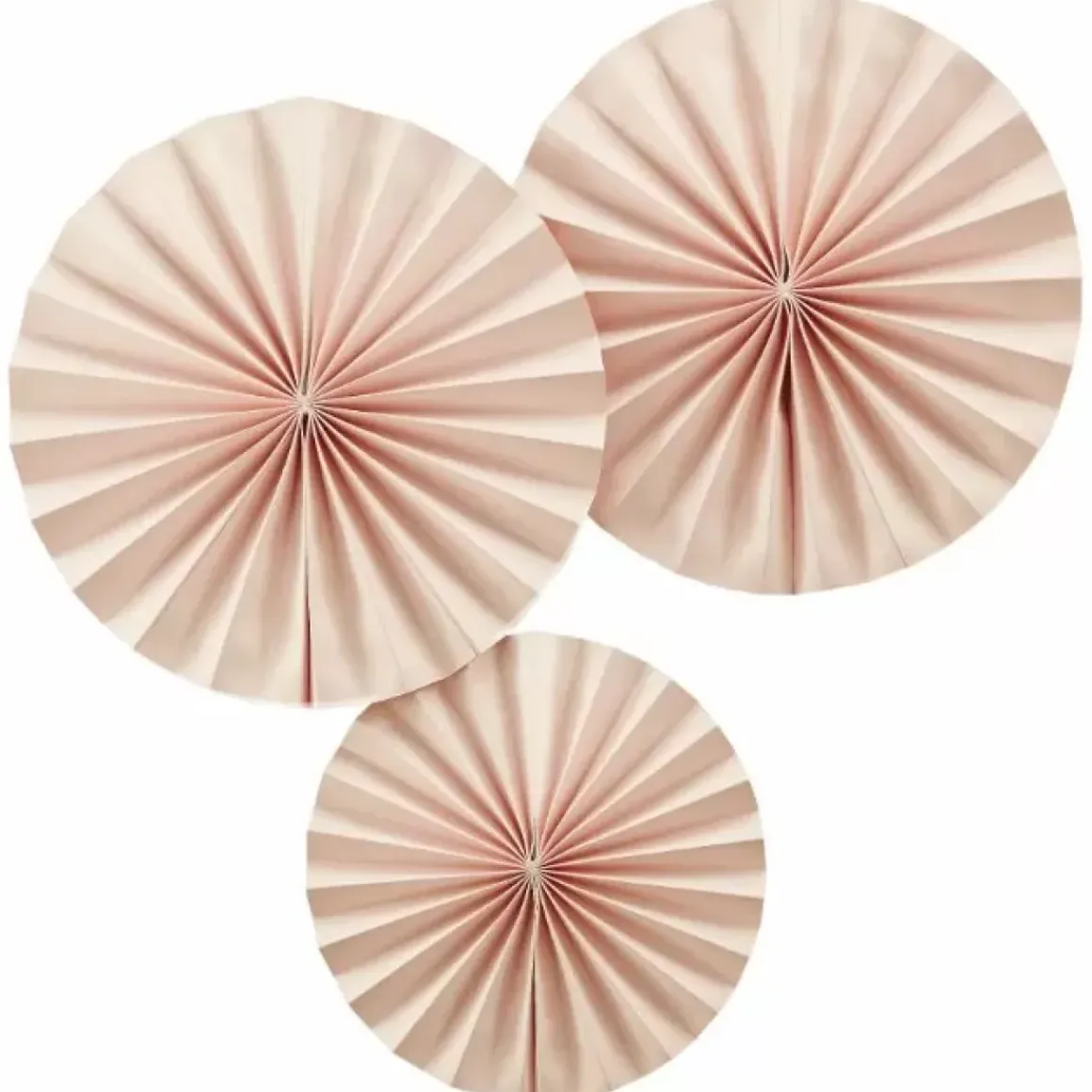 Pastel Perfection Paper Fans Lichtroze (3St) Ginger Ray