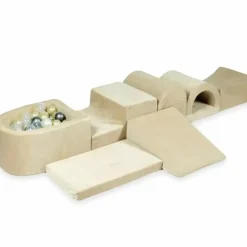 Playset + 100 Ballen Soft Velvet Beige Moje