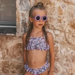 Salted Stories Sami Bikini | Maat 98/104 | Fleurs Chalk Violet | Upf50+