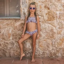 Salted Stories Sami Bikini | Maat 98/104 | Fleurs Chalk Violet | Upf50+