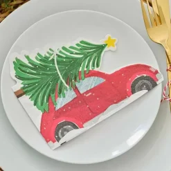 Servetten Auto Merry Little Christmas Ginger Ray