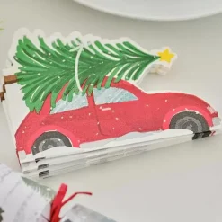 Servetten Auto Merry Little Christmas Ginger Ray