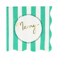 Servetten Striped Christmas (16St) Meri Meri