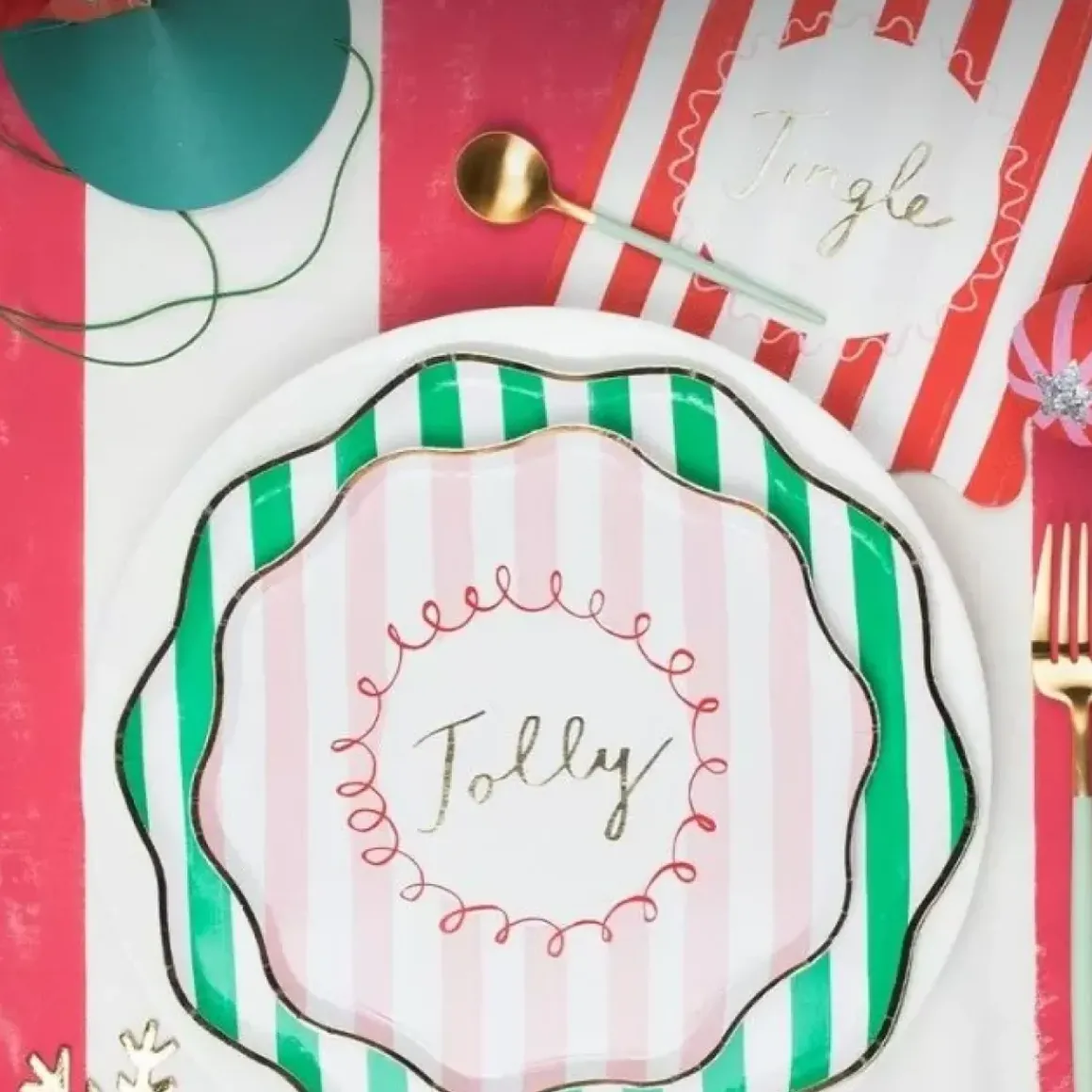 Servetten Striped Christmas (16St) Meri Meri