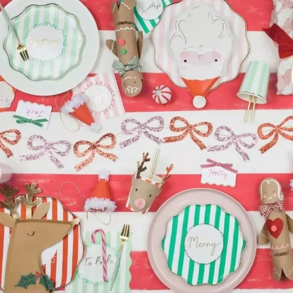 Servetten Striped Christmas (16St) Meri Meri