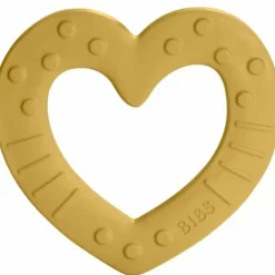 Siliconen Bijtring Heart Mustard Bibs