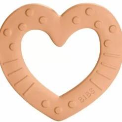 Siliconen Bijtring Heart Peach Bibs