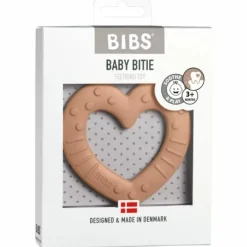 Siliconen Bijtring Heart Peach Bibs