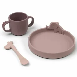 Siliconen Serviesset Peekaboo Deer Friends Roze Done By Deer