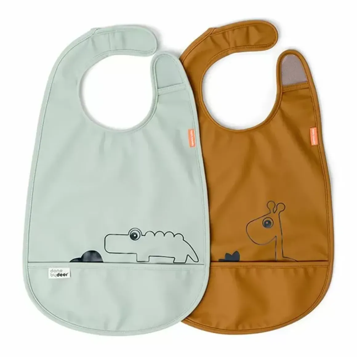 Slabben Deer Friends Mustard/Green (2St) Done By Deer