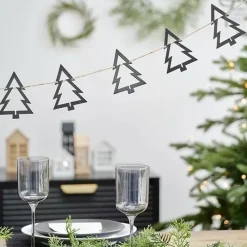 Slinger Kerstbomen Zwart Contemporary Christmas Ginger Ray