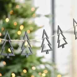 Slinger Kerstbomen Zwart Contemporary Christmas Ginger Ray