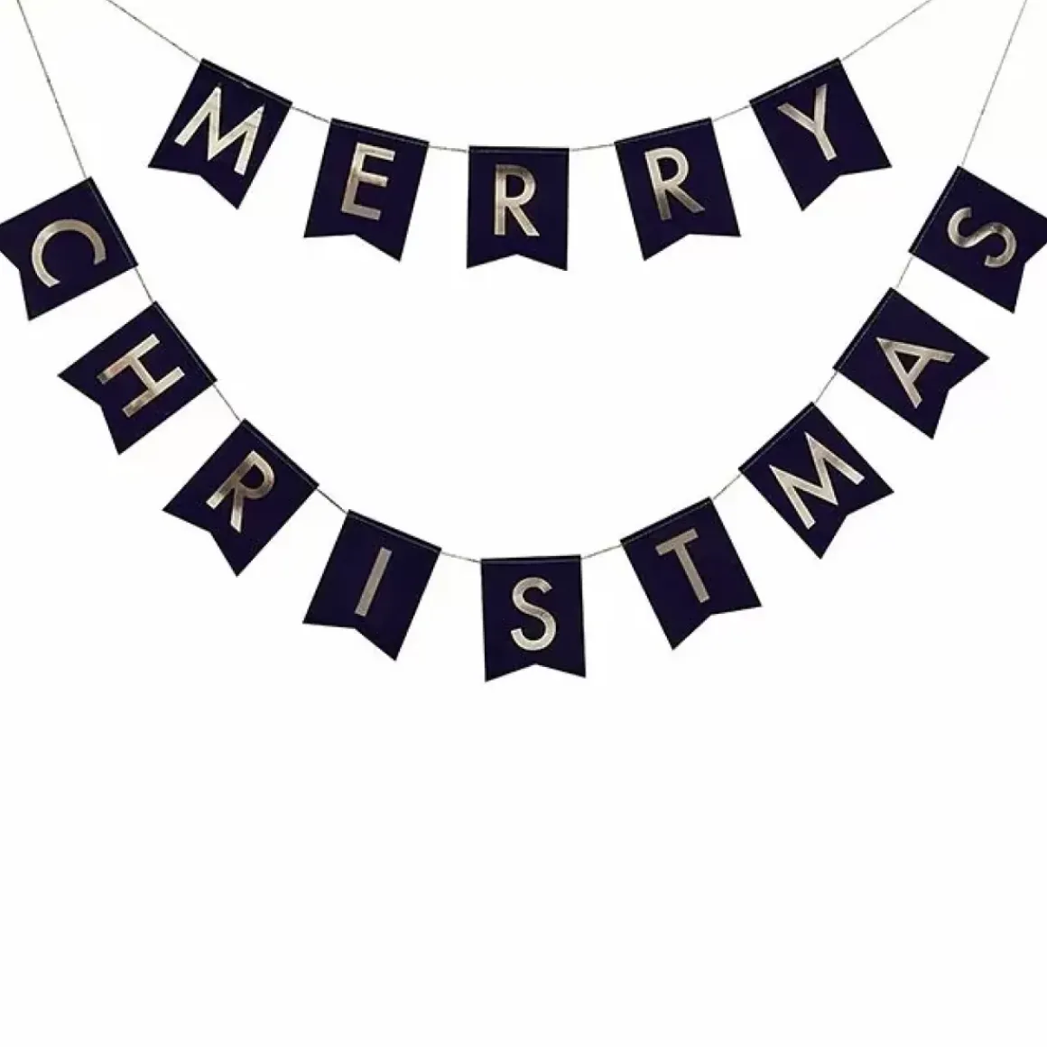 Slinger Velvet Merry Christmas Blauw Navy Luxe Ginger Ray