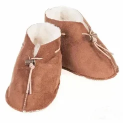 Slofjes Baby Emo Velours Donkerbruin Alwero