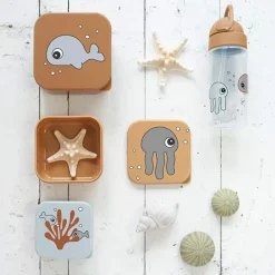 Snackboxen Sea Friends Mustard/Grey (3St) Done By Deer