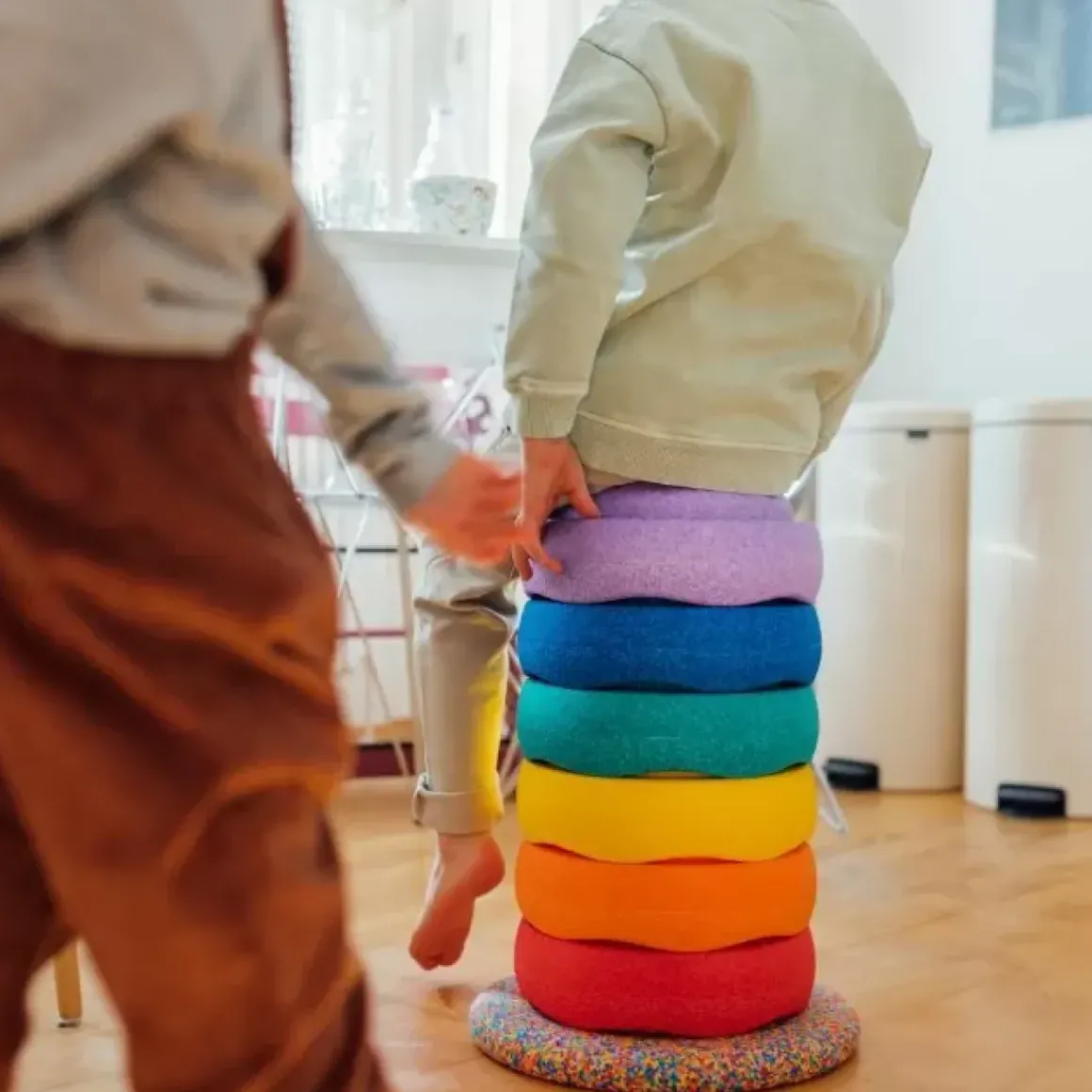 Stapelstein Stapelstenen Classic Rainbow + Balansbord