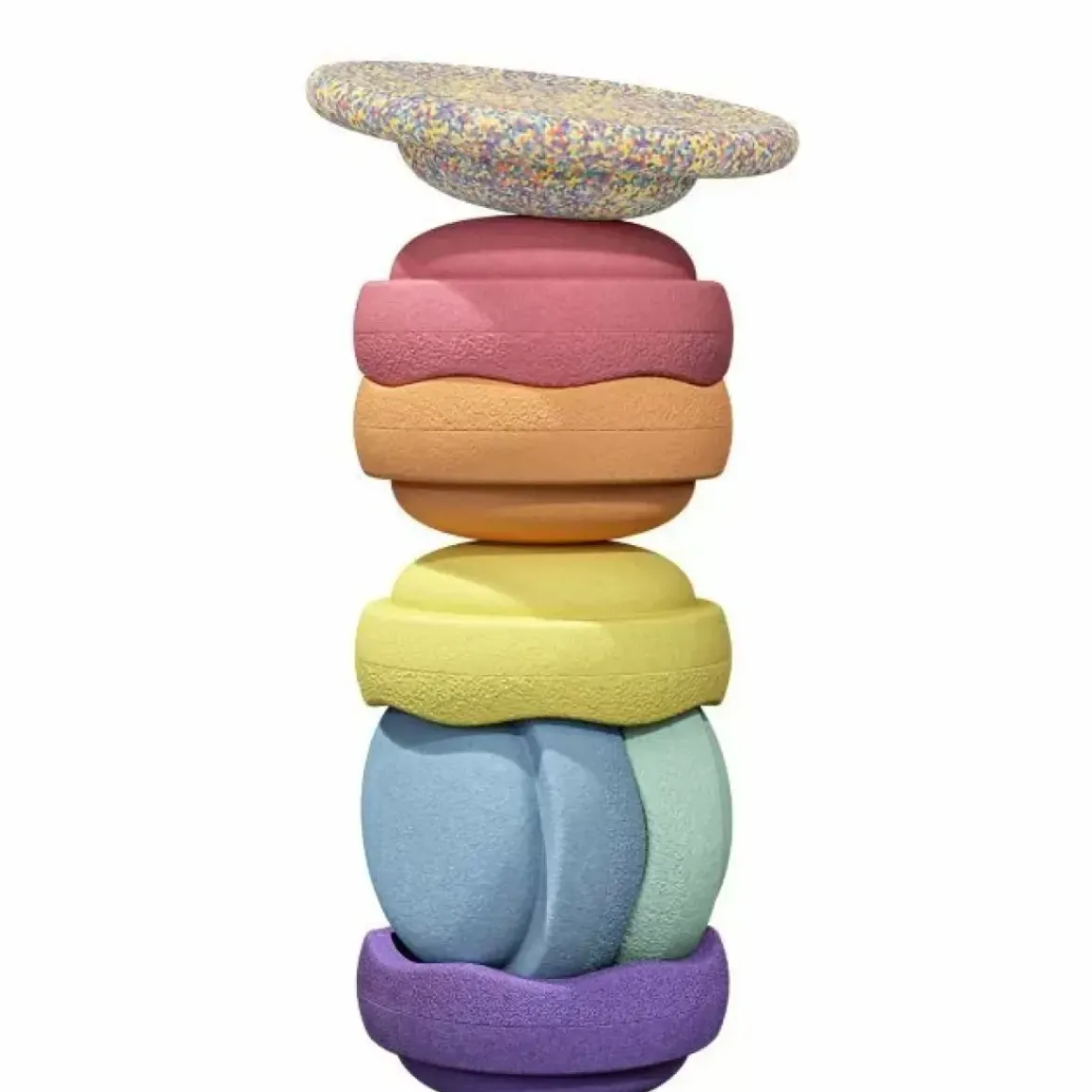 Stapelstein Stapelstenen Pastel Rainbow + Balansbord