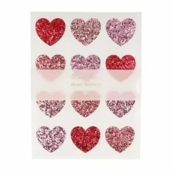 Stickers Glitter Heart Meri Meri (96St)