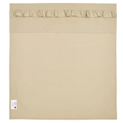 Stijlvol Meyco Wieglaken Met Ruche Rand In Zandkleur 75X100Cm