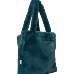 Studio Noos Mom Bag Petrol Blue Faux Fur