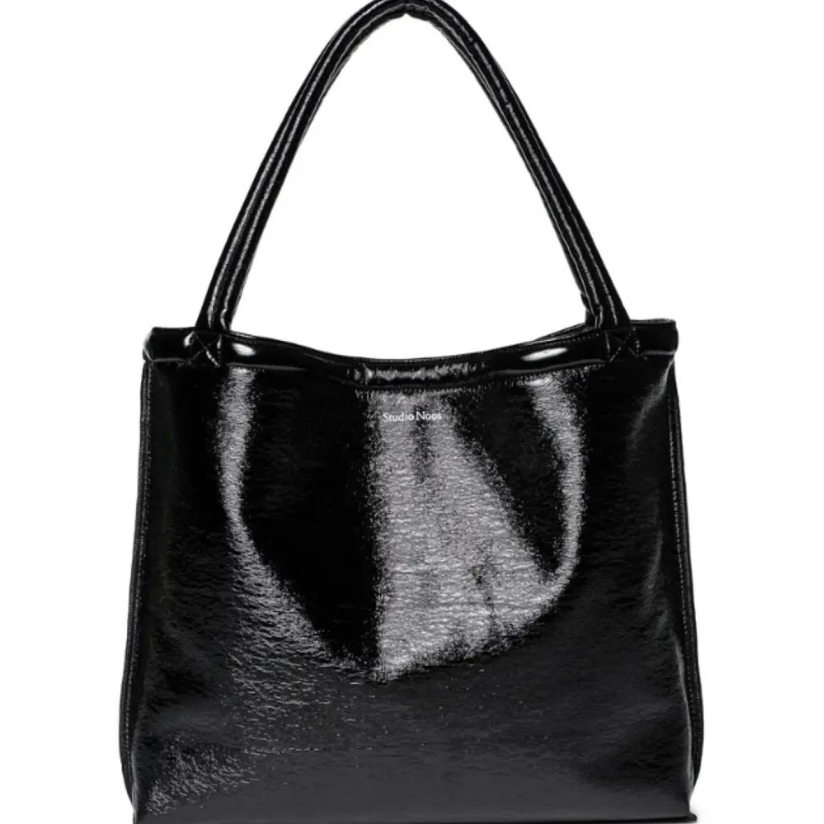 Studio Noos Mom Bag Reversible Teddy Lacquer Zwart