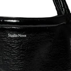 Studio Noos Mom Bag Reversible Teddy Lacquer Zwart