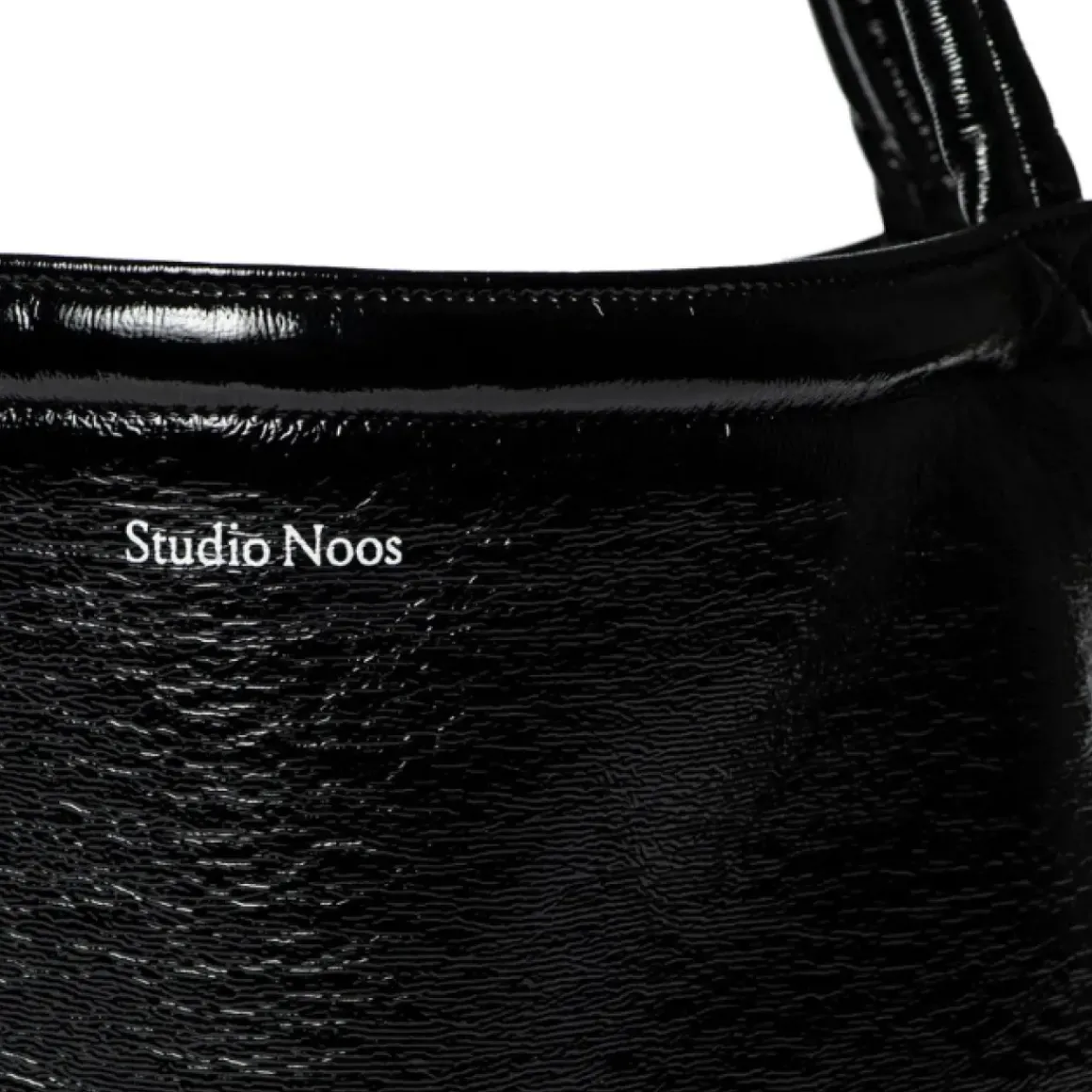 Studio Noos Mom Bag Reversible Teddy Lacquer Zwart