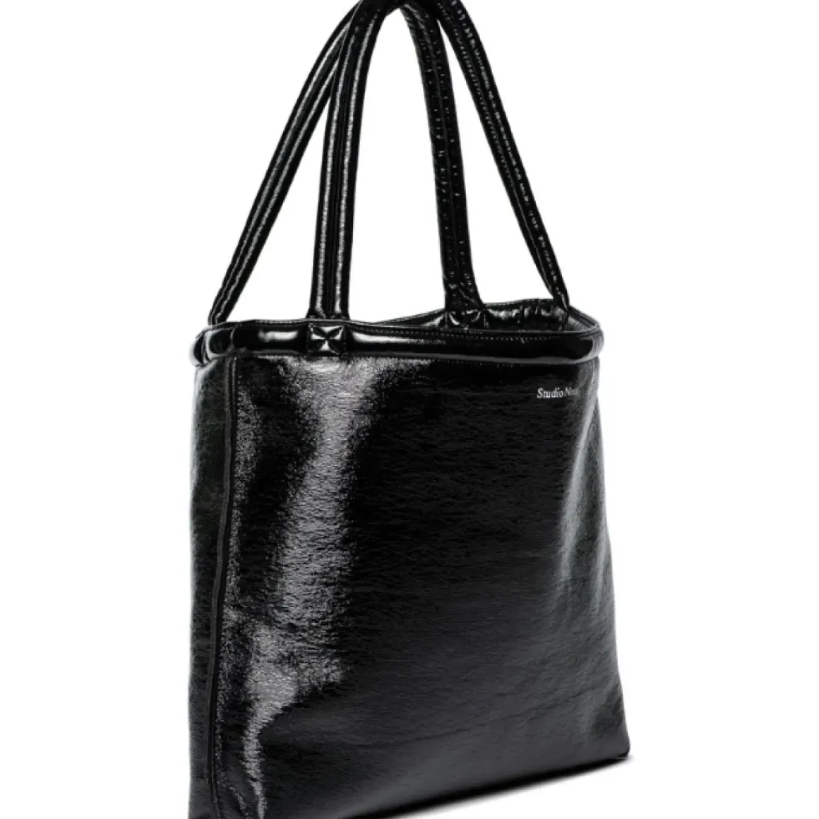 Studio Noos Mom Bag Reversible Teddy Lacquer Zwart