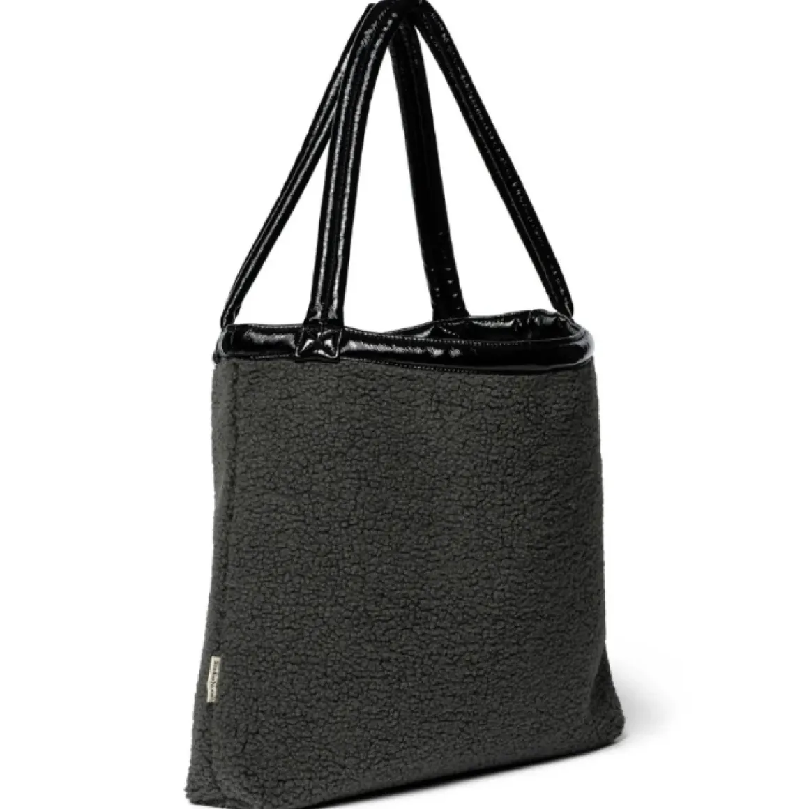 Studio Noos Mom Bag Reversible Teddy Lacquer Zwart