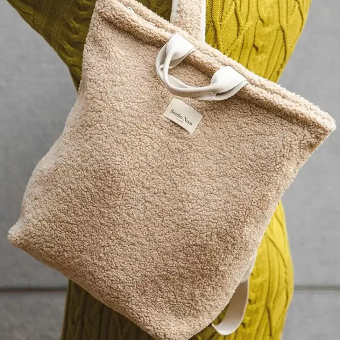 Studio Noos Rugzak Adult Teddy Ecru