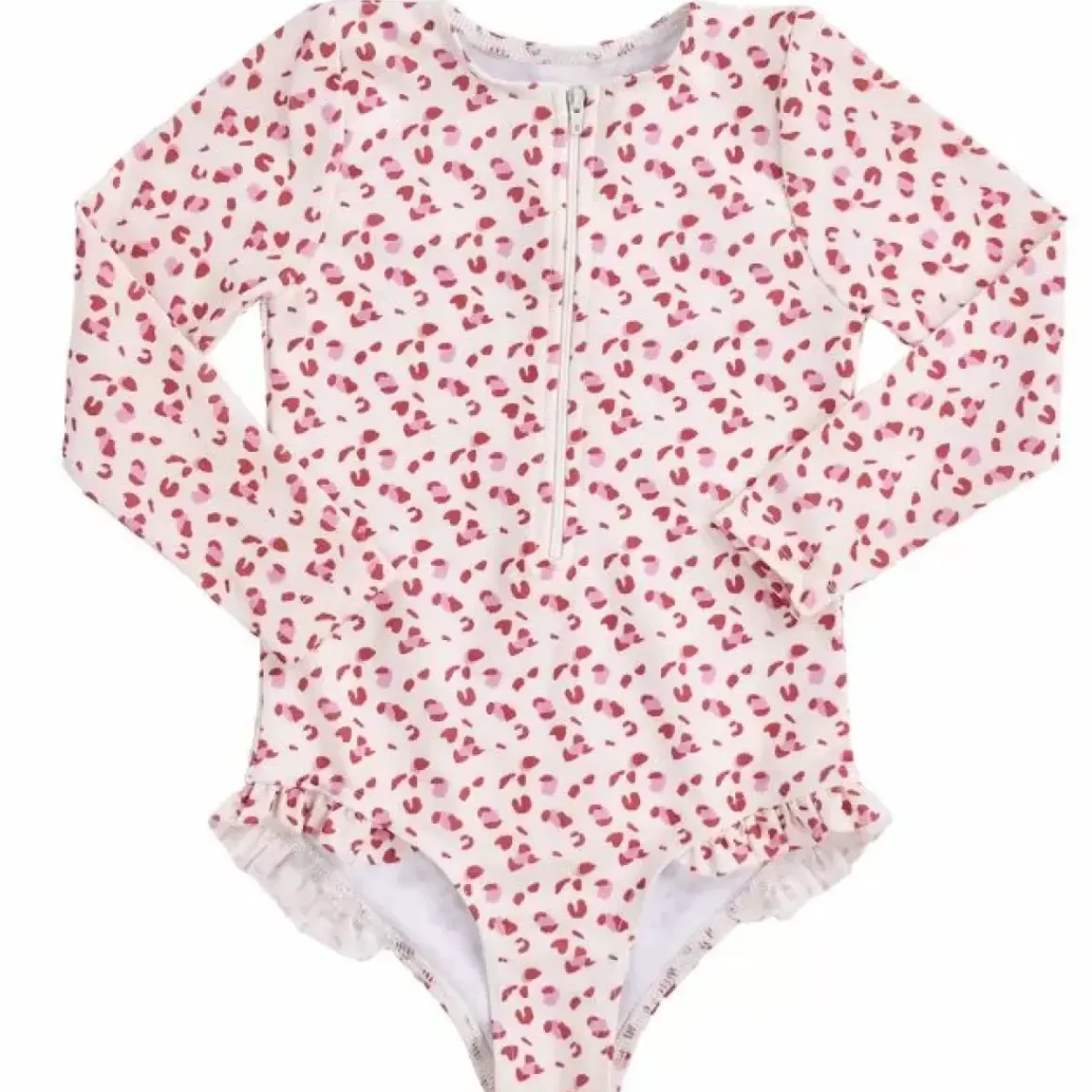 Swim Essentials Badpak Lange Mouw Old Pink Leopard