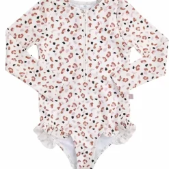 Swim Essentials Badpak Lange Mouw Khaki Leopard