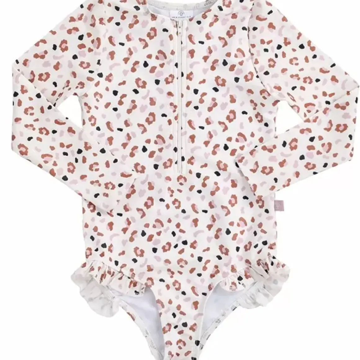 Swim Essentials Badpak Lange Mouw Khaki Leopard
