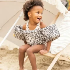 Swim Essentials Zwemvest Puddle Leopard Beige (2-6 Jaar)