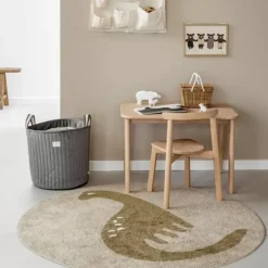 Tapis Petit Rond Vloerkleed Dex 130X130Cm