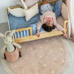 Tapis Petit Rond Vloerkleed Fleur 120X120Cm