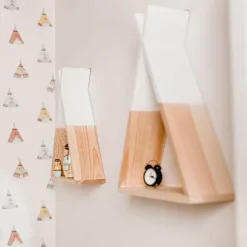 Tipi Wandplank Wit-Naturel Childwood