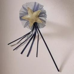 Toverstaf Gouden Ster Velvet Blauw Ginger Ray