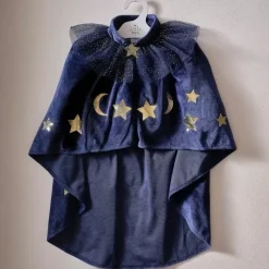 Verkleedcape Tovenaar Velvet Blauw Ginger Ray