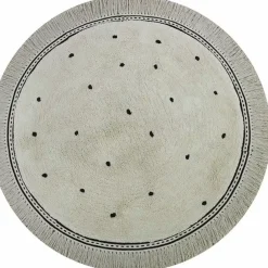 Vloerkleed Anna Dots Cream Rond (110Cm) Tapis Petit