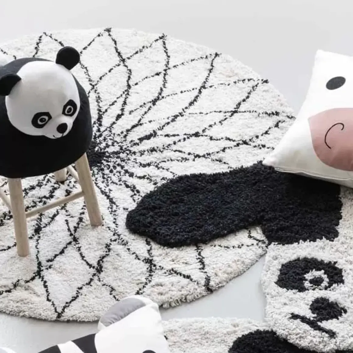 Vloerkleed Flower Power Rond (110Cm) Kidsdepot