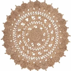 Vloerkleed Jute Pixie Rond (132Cm) Kidsdepot