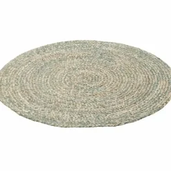 Vloerkleed Jute Rond Petrol (110Cm) Kidsdepot